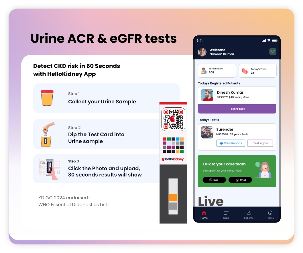 HelloKidney Urine ACR Test